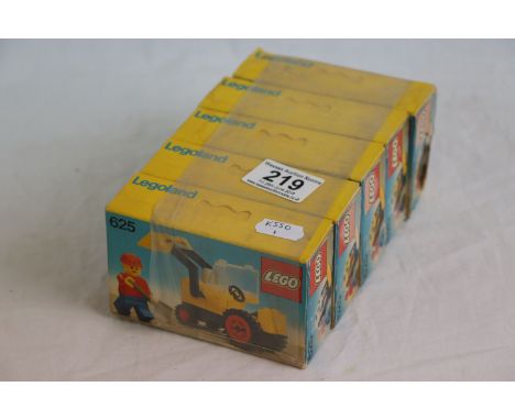 Lego - Original 1970s ex-shop stock sealed and unopened set of 5 boxed Legoland 625 Tractor set