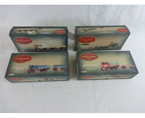 Four boxed ltd edn Corgi Vintage Glory of Steam 80009 Sentinel Dropside Wagon, Trailer & Sacks Charringtons, 80002 Sentinel P