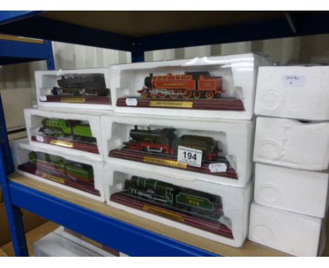 Collection of 60 cased/boxed Collectable Model Locomotive models featuring 14 variations including Pacific Chapelon Nord x8, 