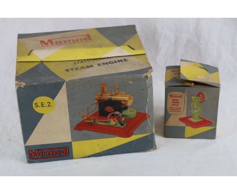Boxed Mamod SE2 Stationary Steam Engine and a boxed Mamod Model Power Press, both in vg used condition 