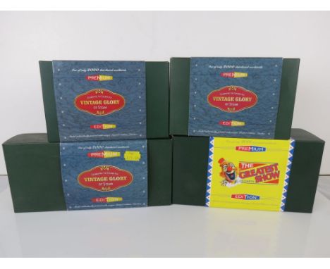 Four boxed Corgi Premium Edition diecast models to include Vintage Glory of Steam x 3 (CC20302 Garrett 4CD Tractor & Trailer 