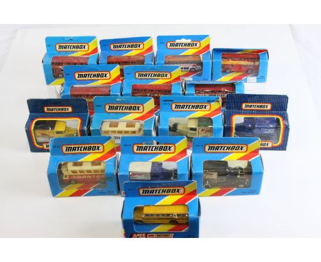 15 boxed Matchbox diecast models to include MB17 London Bus (6), MB65, MB67, MB38 Model T Ford etc 