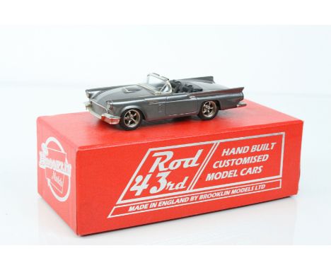 Boxed Rod 43rd ROD 16 1957 Ford Thunderbird Convertible Gray Metallic diecast model, vg 