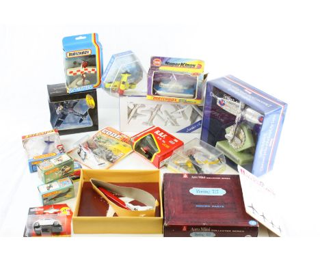 12 Boxed diecast models to include Matchbox Skybusters, MT Aero Mini Boeing 727, Schabak Malaysia, Matchbox Superfast etc and