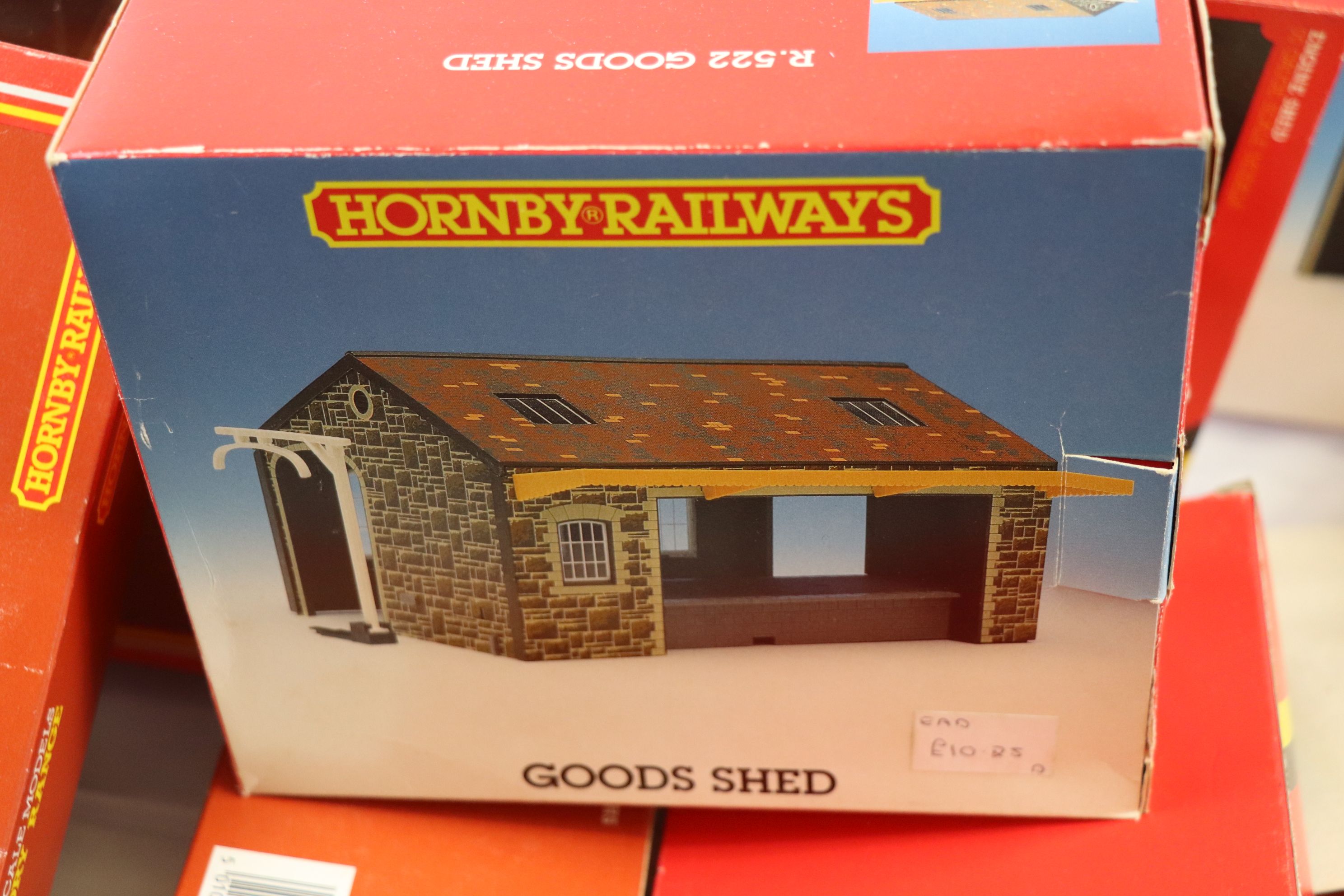 22 Boxed Hornby OO gauge trackside accessories and buildings to include