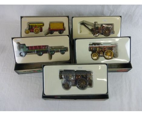 Five boxed ltd edn Corgi Vintage Glory of Steam to include 80307 Garrett Road Tractor & Flatbed Trailer Anker Valley, 80108 J