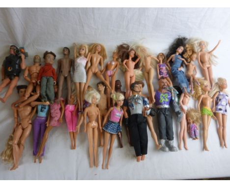Large collection of circa 1990s Action Man, Sindy, Brats, Barbie and other dolls and accessories, in two boxes