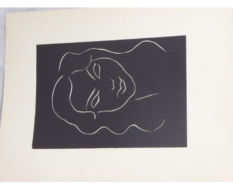 Henri Matisse (French, 1869-1954), Portrait, lithograph, unsigned, unframed, H.21cm 14.5cm,