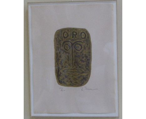 Rafael Ferrer (American/Puerto Rico, b.1933), Oro, etching the gold intaglio, signed in pencil, numbered 111/200, H.38cm W.29