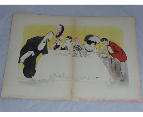 Jean-Jacques&nbsp;Sempé (French, b.1932), Armenonville, lithograph, unsigned, unframed, H.51.5cm W.72cm,