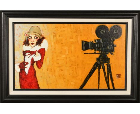 TODD WHITE (AMERICAN 1969), 'Her First Screen Test', a limited edition print on canvas 110/195, signed bottom right, framed, 