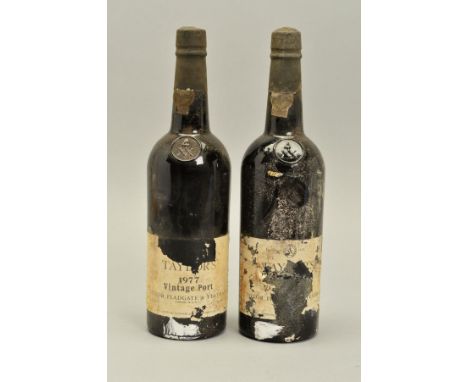 TWO BOTTLES OF TAYLOR'S 1977 VINTAGE PORT, ullage consistent for year, seal intact