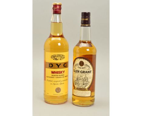 TWO BOTTLES OF WHISKY, comprising a Glen Grant Pure Malt Scotch Whisky aged 10 years in oak sherry casks, 40% vol. 70cl, fill
