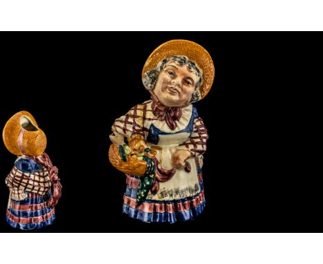 Shorter and Son Staffordshire Hand Painted ' Doyly Carte Opera ' Ceramic Character Jug of Large Size ' Butter Cup ' From the 