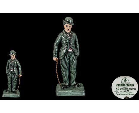 Royal Doulton Charlie Chaplin Figure, HN2771, hand made and hand painted, modelled by William K Harper, limited edition 4493/