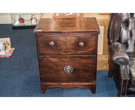 An 19th Century Adapted Storage Unit. With Hinged Top and Steel Carrying Handles, Raised on Short Bracket Feet. Height 30 Inc