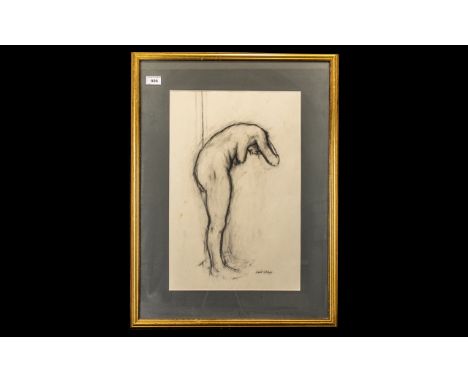 Framed Nude Sketch by David Codling.  Before he became a professional musician with Quintessence, Dave studied the Fine Arts 