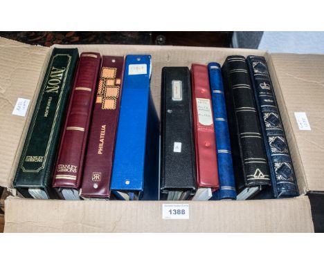 A Box Containing a Quantity of Mint and Used Stamps to include albums titled penny black sesquicentennial collection, a Stanl