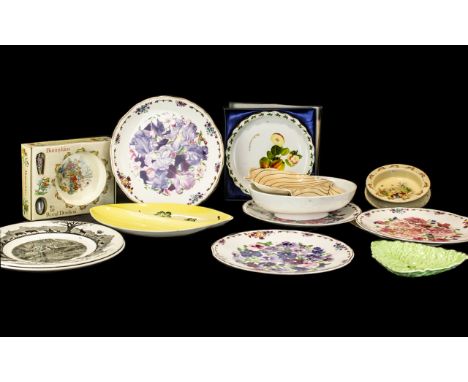 Collection of Assorted Ceramics including Susie Cooper bowl, Carltonware leaf dish; Carltonware green leaf dish; Carltonware 