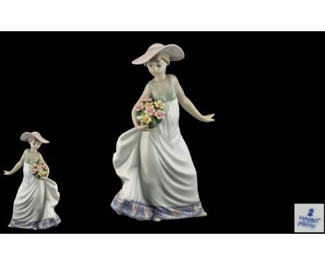 Lladro - Hand Painted Porcelain Figure ' Carefree ' Model No 5790. Designer Regino Torrijos. Issued 1991 - 2010. Height 8.75 