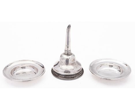 A George III silver wine funnel by George Ashworth & Co., Sheffield c.1795, makers mark, duty mark and Lion pasant  mark only