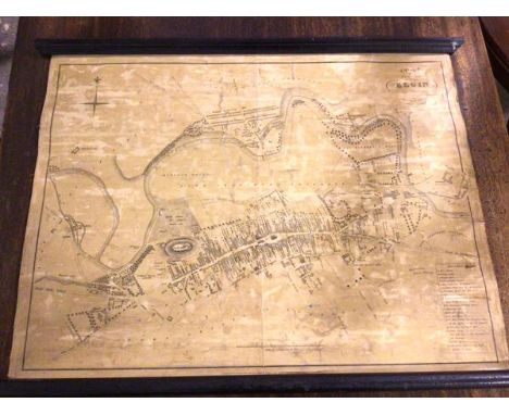 A vintage reproduction map of a Plan of Elgin, by John Wood (56cm x 73cm)