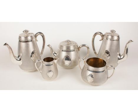 A collection of good quality Elkington silverplate teawares. Including teapot, coffee pots, sugar bowl, milk jug, etc.  