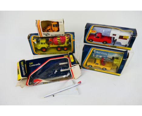 Corgi Toys - Joal - Five boxed diecast model vehicles including Corgi Toys #415 Mazda Camper; #413 Mazda Motorway Maintenance