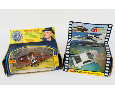 Corgi Toys - Two boxed vintage TV / Film related diecast models. Lot consists of Corgi #290 'Kojak' Buick sedan - appears to 