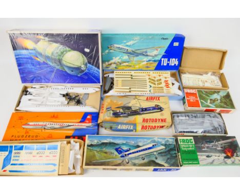 VEB KVZ - Airfix - frog - Others - Eight boxed plastic model kits. Kits include ZEB Plasticart 'Wostock' Space Craft; Airfix 