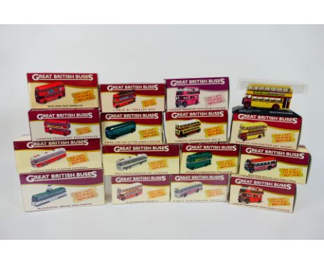 Atlas - Great British Buses - 15 x boxed models in 1:76 scale including Bedford VAL Plaxton in West Riding livery, Brush Rail