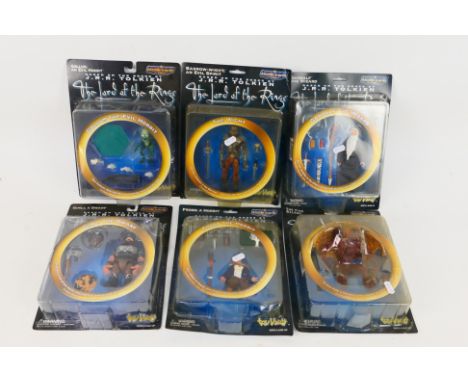 Middle Earth Toys - Toy Vault - Six carded action figures based on  'Lord of the Rings'. Lot includes 'Gollum The Evil Hobbit
