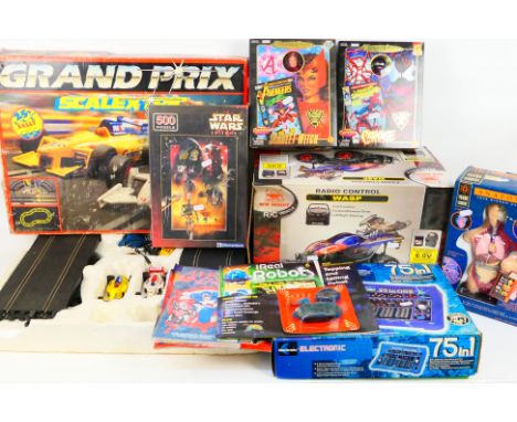 Scalextric - Marvel - New Bright - Others - A mixed lot of toys, games, and action figures. Lot includes a boxed Scalextric G