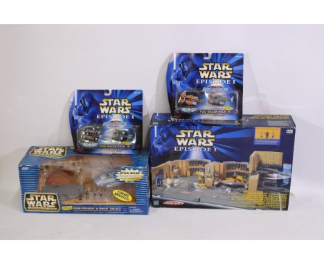 Star Wars - Galoob - Hasbro - Micro Machines - Four boxed Star Wars themed toys. Lot consists of Star Wars Episode 1 Naboo Ha