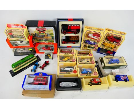 Corgi, Brumm, Solido, Lledo, Oxford die-cast - 27 x mostly boxed die-cast model vehicles - Lot includes a #97747 Webster's Co