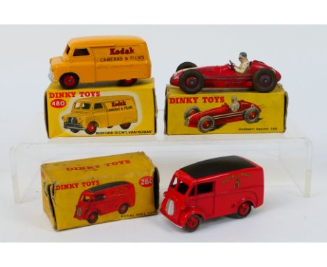 Dinky Toys - Three boxed Dinky Toys. Lot consists of Dinky Toys #480 Bedford 10cwt Van 'Kodak'; 23N/231 Maserati Racing Car; 