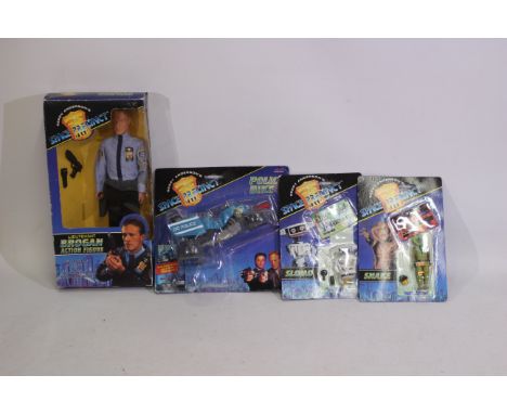Space Precinct - Viviid Imaginations - Four boxed / carded action figures and accessories relating to 'Gerry Anderson's' Spac
