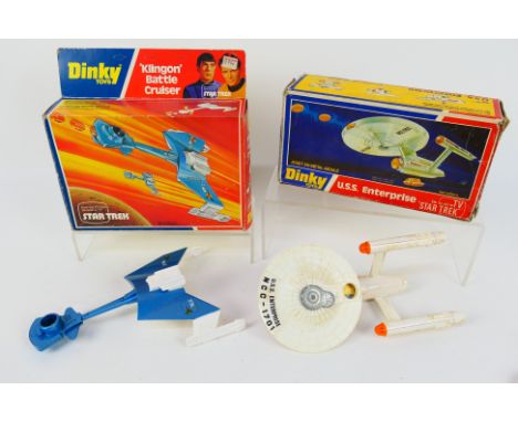 Dinky Toys - Two boxed 'Star Trek' themed diecast Dinky Toys. Lot consists of Dinky Toys #357 'Klingon' Battle Cruiser - appe