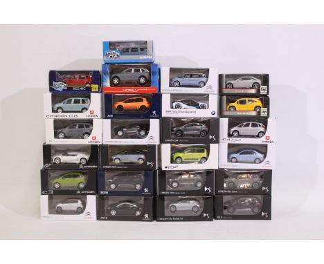 Norev - A boxed collection of 25 Norev 1:64 scale predominately 'Citroen / Peugeot' dealer issue models, Lot includes Norev C