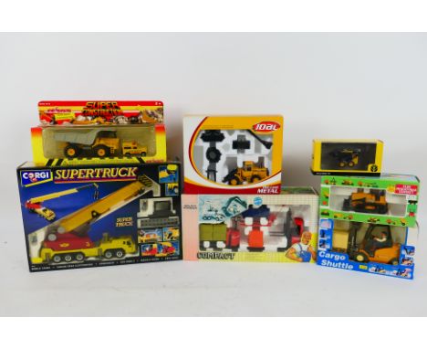 Corgi - Majorette - Joal - Other - A boxed group of diecast and plastic construction related vehicles in various scales. Lot 