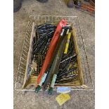 Tray of assorted drill bits. Stored near Gorleston, Norfolk. No VAT on this item.