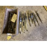 Box of drill bits with covers. Stored near Gorleston, Norfolk. No VAT on this item.