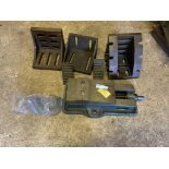 Machine vices and Vee blocks/angle plates. Stored near Gorleston, Norfolk. No VAT on this item.
