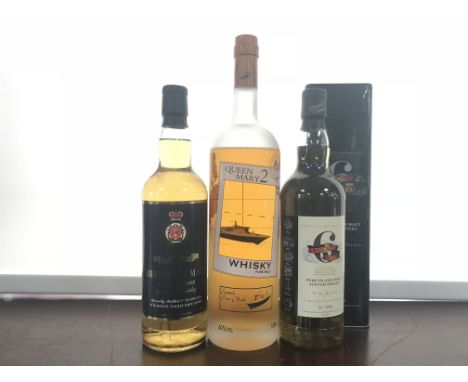 QUEEN MARY 2
Blended Malt Scotch Whisky
100cl, 40% volume.
THE BRITANNIA MALT AGED 15 YEARS
Single Malt Scotch Whisky
70cl, 4