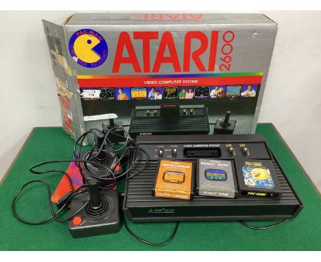 Retro Gaming Technology: Atari 2600 Video Computer System, s/n 463 A1 0002808, (wear and sellotape to box), Two Joystick Cont