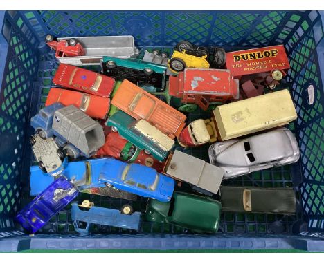 A Quantity of Original Diecast Model Vehicles, by Lone Star, Budgie, Solido and others, all playworn, sometimes repainted.