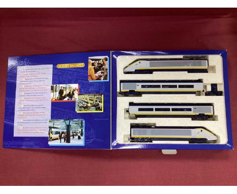 A Hornby OO Gauge #R.665 Eurostar Train Pack. Comprising of Class 373 Powered Locomotive, Class 373 Unpowered Locomotive and 