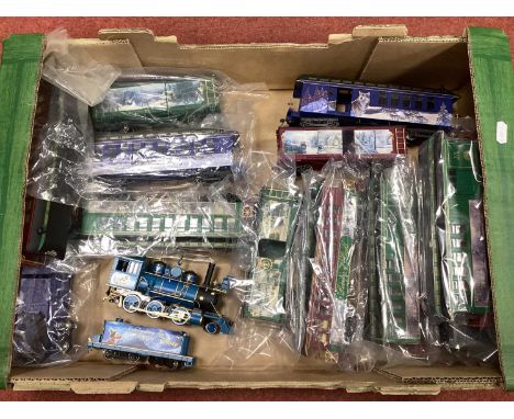 A quantity of Bachmann "Hawthorne Village" On30 novelty Railway items including Magic of Disney 2-6-0 Locomotive and tender a