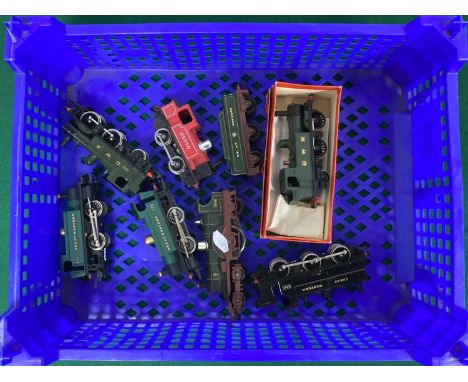 Seven OO Gauge Great Western locomotives by Hornby, Triang and others, including Triang Lord Of The Isles, Ks kit-built 14xx 
