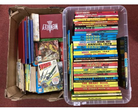 A Quantity of Annuals, Sports Books, Board Games and Mini Comic Books to include The Beano Book 1970, Action Man Annual 1979,